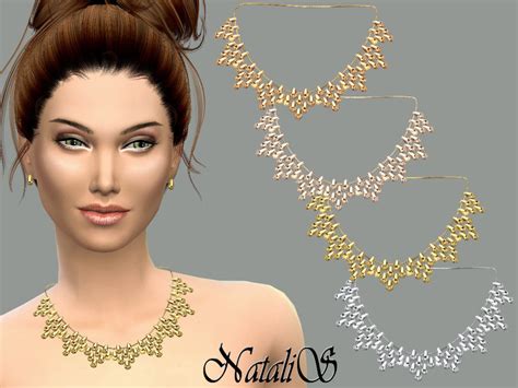 The Sims Resource Natalisbeads Cascade Drop Necklace Fa Fe