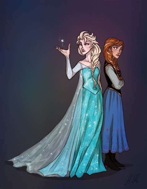 Elsa And Anna Frozen Fan Art 35319788 Fanpop