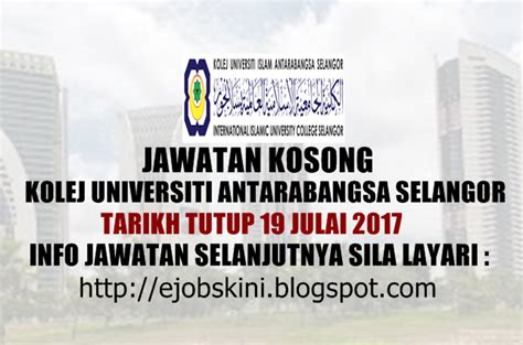 Sila lawati website kami di 1. Jawatan Kosong Kolej Universiti Islam Antarabangsa ...
