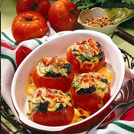 Überbackene Tomaten mit Spinat Rezept | LECKER