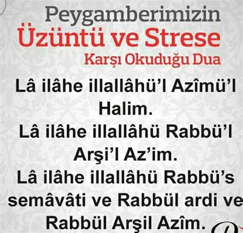 Üzüntü ve stres için okunacak dua Dualar Stres Ilham verici sözler
