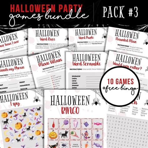 Best Halloween Games For All Ages 11 Halloween Printable Etsy