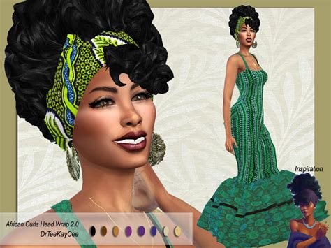 African Curls Head Wrap Ii Hair By Drteekaycee At Tsr Sims 4 Updates