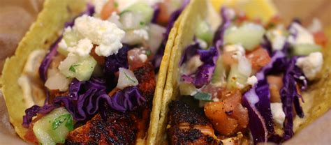 Nice location and lots of outside space but something wasn't right with the fish tacos and i paid the price on the porcelain that night. Moroccan Spiced Fish Tacos with Mediterranean Salad - La ...