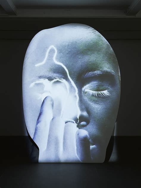 tony oursler gen 2014 wood and projection projection installation projection mapping tony