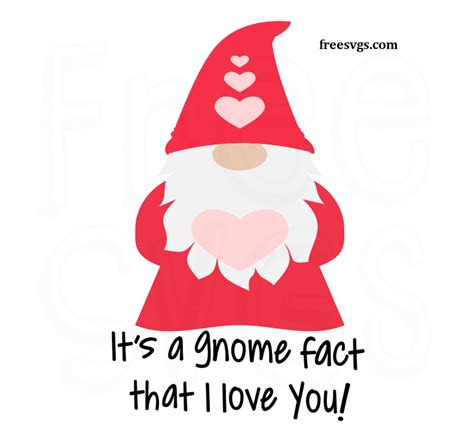Free Valentine's Gnome SVG Cut File - Free SVGs