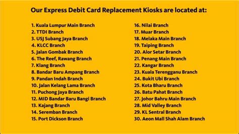 How can i get the replacement for the card? Replace your Debit/ATM Card at Maybank new Express # ...