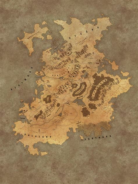 Region Map My Norse Inspired World Map For A Future Dandd Campaign Ps