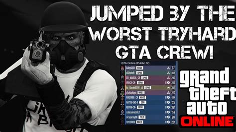 The Worst Gta 5 Tryhard Crew Jumped Me And A Friend 10v2 Gta Online