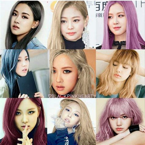 Blackpink hair color collage 👸 | BLINK (블링크) Amino