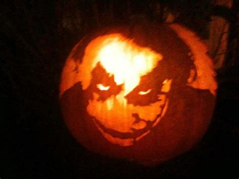 Heath Ledger As The Joker From Batman The Dark Knight Pumpkin Carving