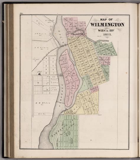 Map Of Wilmington Will Co Ills Thompson Bro S Burr Free