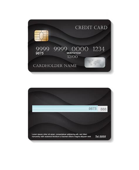Premium Vector Realistic Detailed Credit Cards Set With Black