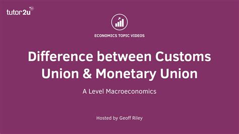 Difference Between Customs Union And Monetary Union Youtube
