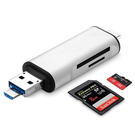 It works with sd cards, microsd, and even compactflash cards. Masvoker SD / TF Card Reader with Micro USB