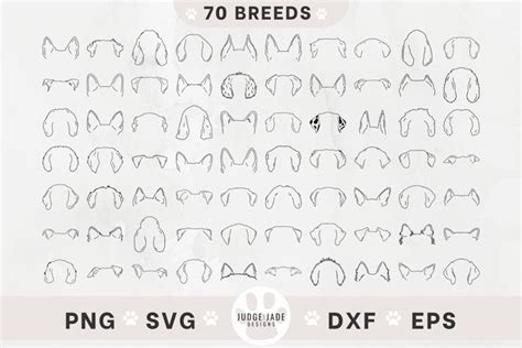 70 Dog Ear Svg Bundle