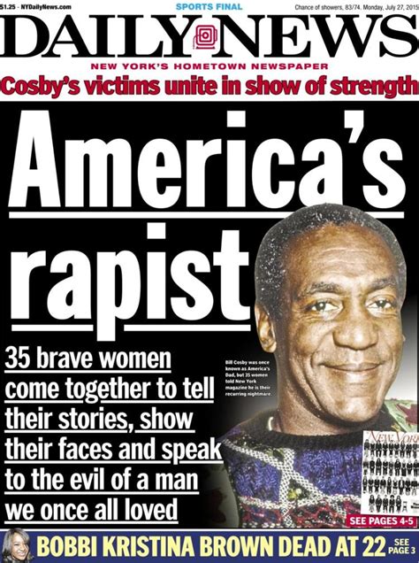 You can receive breaking news on a smartphone or tablet via the bbc news app. Daily News' 'America's Rapist' cover cited in Cosby court ...