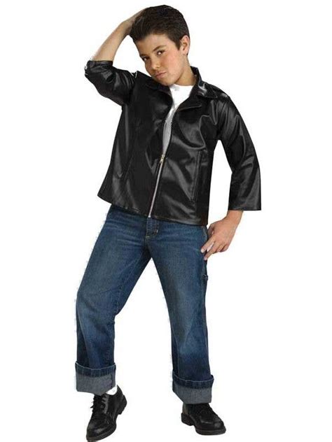 50s Greaser Boys Costume Jacket Danny Grease T Birds Kids Costume