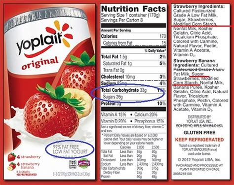 Yoplait Yogurt Nutrition Facts Label Blog Dandk