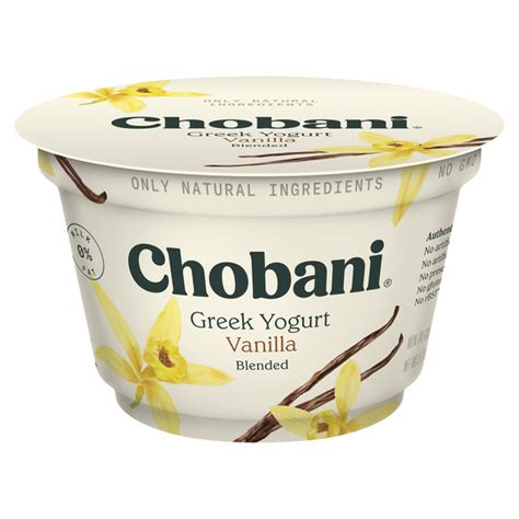 chobani vanilla greek yogurt calories f