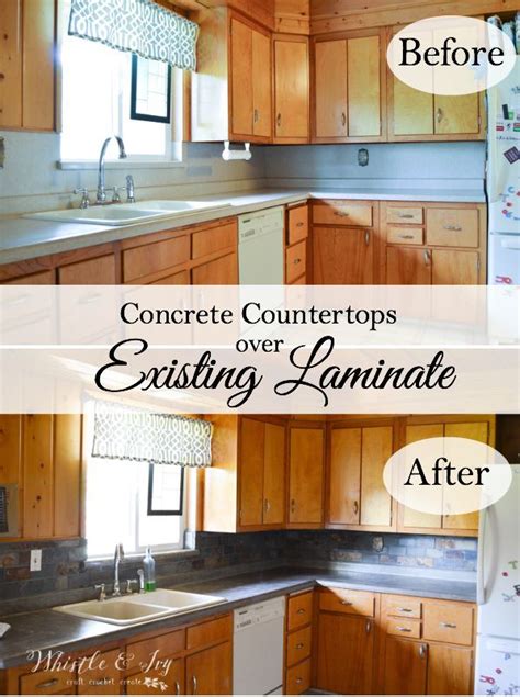 Compared to materials like granite and slate or marble, which are also popular countertop styles, you can spend as much as 75% and get the same look when you choose laminate countertops. Concrete Countertops without Ripping out your Laminate ...