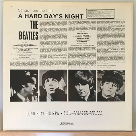 The Beatles A Hard Days Night Vinyl Distractions