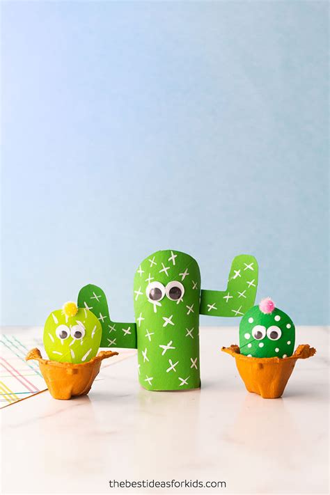 Toilet Paper Roll Cactus Craft For Kids Fun Crafts For Kids Diy For