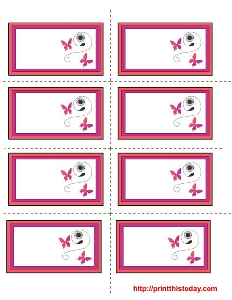 Free printable red bordered gummed labels in ready to print templates on your laser and inkjet printers. free+printable+lables | Free Mother's Day Labels Templates ...