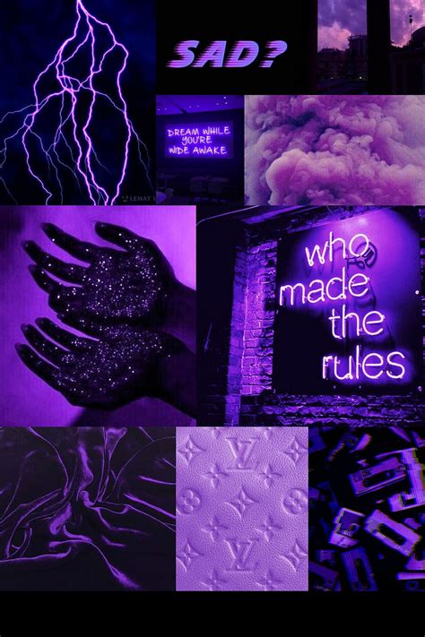 Dark Purple Mood Board Aesthetic Collage In 2020 Aesthetic Collage