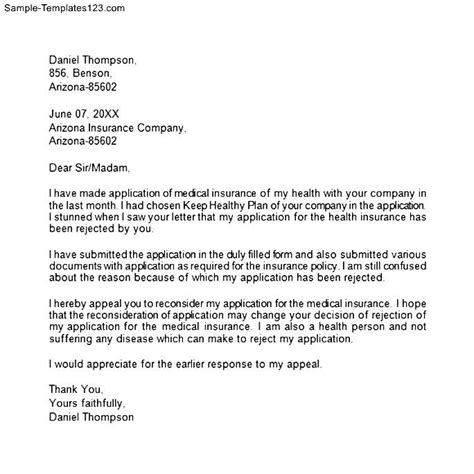 Medical Insurance Letter Sample Templates Sample Templates