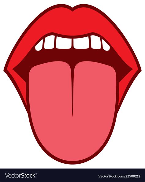 Open Mouth With Tongue Royalty Free Vector Image