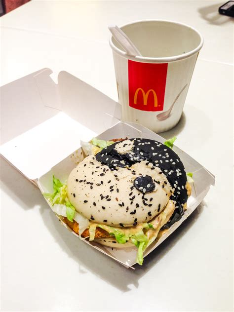 Decorate your laptops, water bottles, helmets, and cars. McDonald's Hong Kong Black Squid Ink & White Burger Review ...