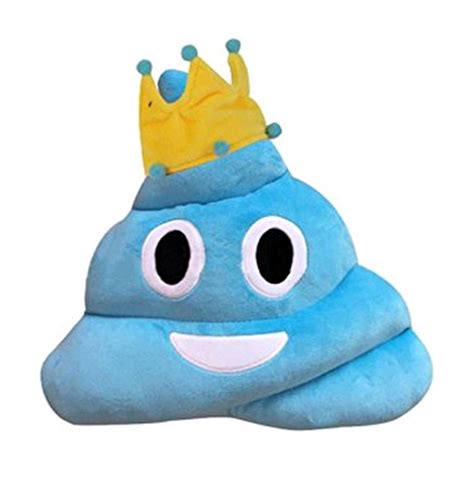 Cute Emoji Emoticon Cushion Blue Poop Shape Pillow Soft Plush Cushion