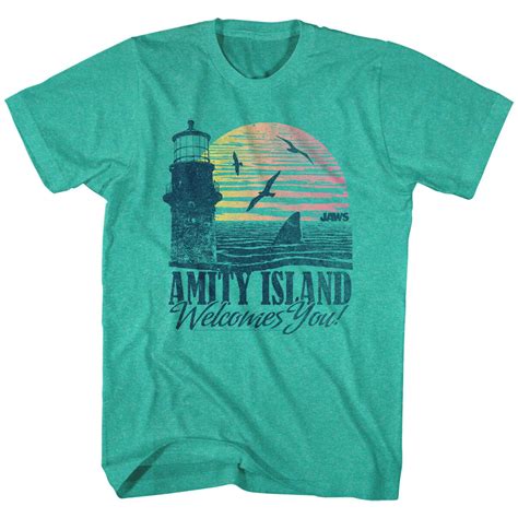 Jaws Vintage Amity Island T Shirt Mens Societees