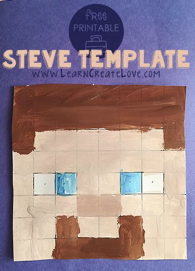 Printable Minecraft Craft Steve