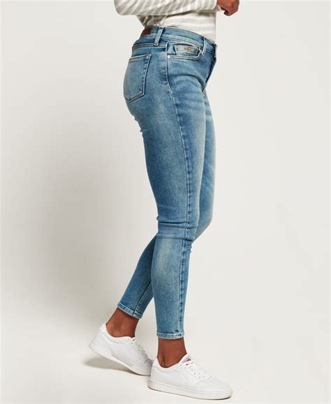 Superdry Super Vintage Skinny Mid Rise Jeans Womens Womens Jeans