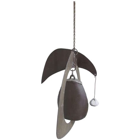 Handmade Hanging Abstract Sculpture Kinetic Wind Chimebell Circa