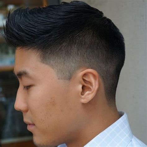 Asian Comb Over Fade Simple Haircut And Hairstyle