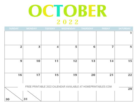 Free Printable October 2022 Calendars Wiki Calendar October 2022