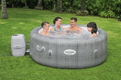 Saluspa Honolulu 6 Person Inflatable Hot Tub 77 X 28 With Soothing Bubble Massage Walmart Canada