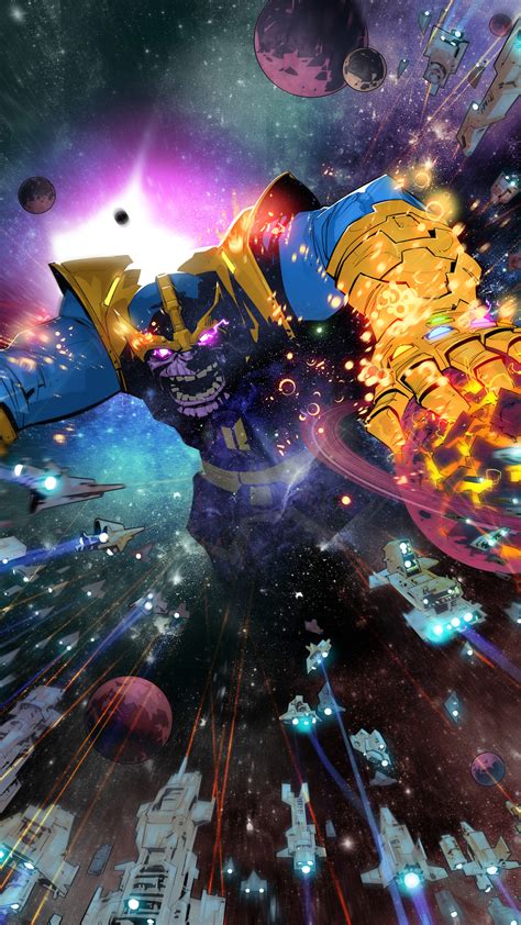 Thanos Comic Book Art Wallpaper For Desktop And Iphone Android Samsung