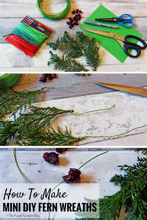 How To Make Easy Diy Fern Wreaths Christmas Ornaments Homemade
