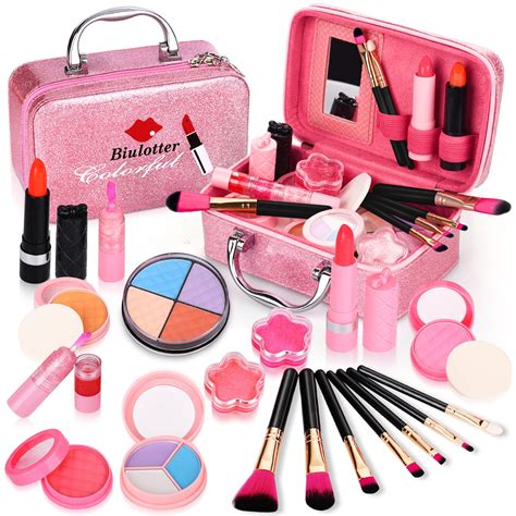 Biulotter 21pcs Kids Makeup Kit For Girls Real Kids Cosmetics Make Up
