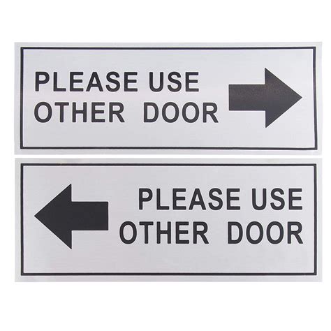 Please Use Other Door Signs 2 Pack Metal Please Use Other Door Signs