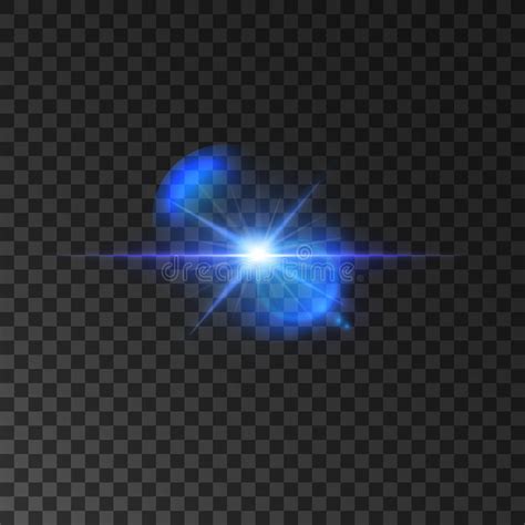 Flickering Blue Light Flash Of Shining Star Stock Vector Illustration