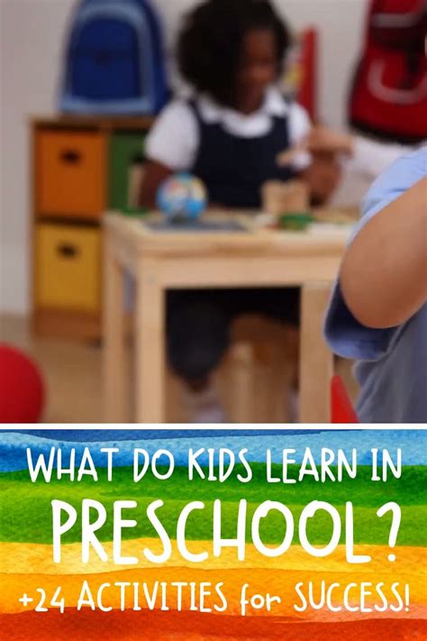 What Do Kids Learn In Preschool 24 Activities Too Video Video