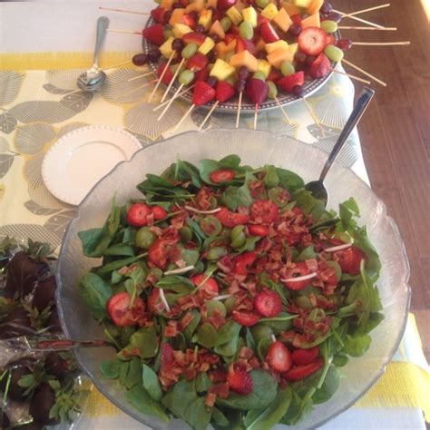 Add tomatoes, lentils, chickpeas and broth. Strawberry Bacon Salad and Fruit Kabobs | Bacon salad, Fruit kabobs, Kabobs