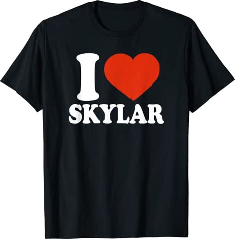I Love Skylar I Heart Skylar Red Heart Valentine T Shirt