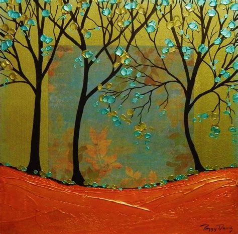 Metallic Forest Painting By Peggy Davis Fine Art America