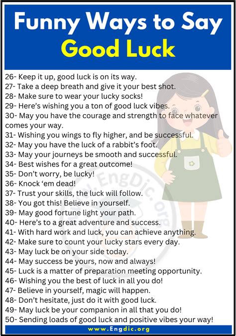 50 Flirty And Funny Ways To Say Good Luck Engdic